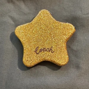 Coach Star Yellow Gold Glitter Compact Mirror CW815 SV/Yellow Gold NWT - Picture 1 of 4