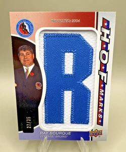 Ray Bourque 2024-25 SP Game Used Hall of Fame HOF Marks Letter R /35 Boston - Picture 1 of 2