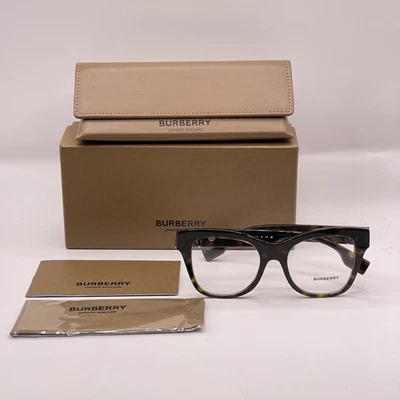 Burberry Womens Large Thick Square Butterfly Eyeglasses BE2388 Dark Havana - Image 1 of 4