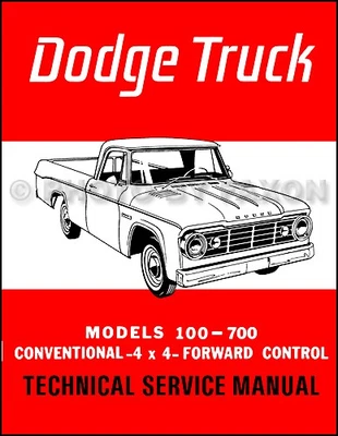 1965 Dodge Truck Tienda Manual Camioneta Poder Wagon Panel D Con 100-700 Reparar - Imagen 1 de 4