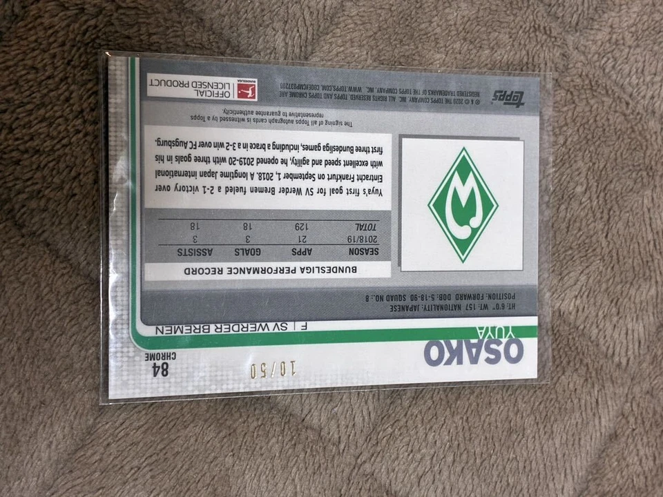 Topps UEFA Osako Autograph 10/50 48588 - Image 1 of 2