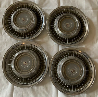 1980-1987 Cadillac Hubcaps Wheel Covers Hub Caps Fleetwood Brougham - Image 1 of 4