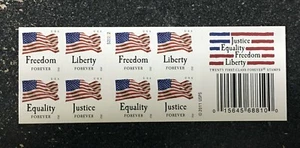 2012USA #4645-4648 Forever Four Flags (SSP) Booklet of 20 #S22222 - Picture 1 of 2