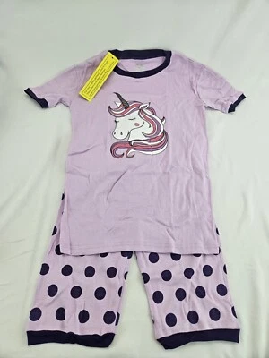 Girls Short Pajamas Snug Fit Sleepwear 100%Cotton Summer Toddler Sz 11-12 Y - Image 1 of 4
