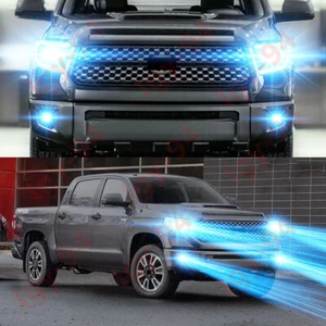 For 2014-2019 Toyota Tundra - 4X 8000K LED Headlight Dual Beam + Fog Lights Kit - Picture 1 of 12
