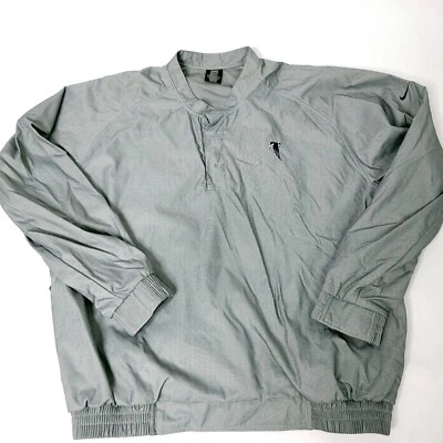 Vintage Nike Golf Pullover Jacket Windbreaker Large Gray Long Sleeve Zip Pockets - Image 1 of 4