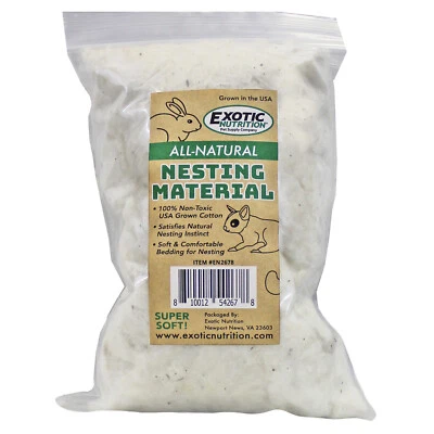 EXOTIC NUTRITION All-Natural Nesting Material 1.5 oz. - Sugar Glider, Squirrel, Rabbit, Hamster
