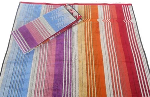 MISSONI HOME HAND + BATH TOWEL SET VELOUR  BRANDED PACK DROP STITCH SUNDAY 159 - Picture 1 of 5