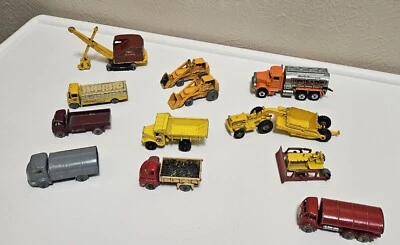 Lote de 12 vehículos de construcción Matchbox y Lesney camiones vintage Foto 1 de 4