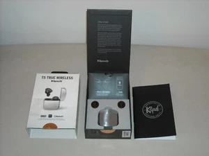Klipsch T5 True Wireless Headphones Silver DEFECTIVE PLEASE READ DESCRIPTION - Picture 1 of 8
