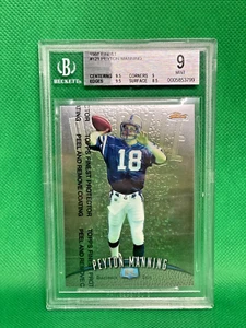 1998 Topps Finest Peyton Manning #121 BGS 9 MINT Rookie RC HOF Colts - Picture 1 of 3