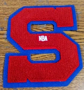 NBA PHILADELPHIA 76ERS LETTERMAN PATCH SEW ON 7" X 5.5" NICE - Picture 1 of 1