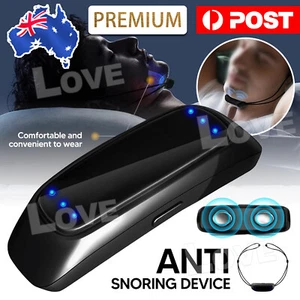 Anti Snore Device Smart Laryngeal Pulse Stop Snoring Aid Sleep Snore Stopper AU - Picture 1 of 11