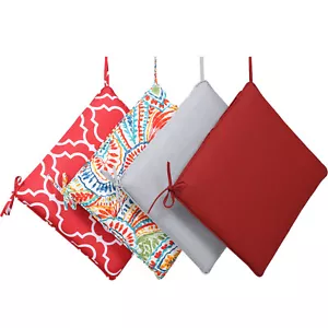 Aoodor 4PCS Chair Cushion Pads with Ties Patio Office Home Mats 20'' x 18'' - Picture 1 of 32