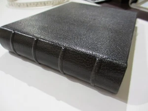 Album Scrapbook Leather Cover 8x6" Bound Pages Heavy Stock Graphic Image Morocco - Picture 1 of 8