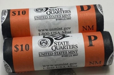 2008-P & D 50 State New Mexico Quarters BU Rolls US Mint Wrapper - Image 1 of 2