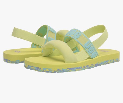 Sandalo comodo UGG ragazza giovane taglia 5 bambino grande K Zuma Sling vernice polline vortice