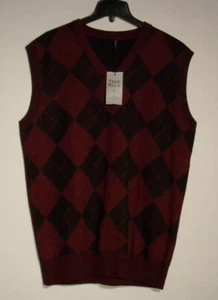 NWT MEN'S TRUE ROCK 2XL MULTI-COLOR ARGYLE ATHLETIC CUT SWEATER  VEST #1636 - Picture 1 of 5