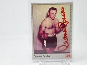 1991 AW Boxing Carmen Basilio Autographed Card JSA COA BUF - Picture 1 of 2