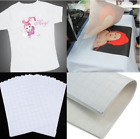10x T-Shirt Print Iron-On Heat Transfer Paper Sheets For Dark/Light Fabric Cloth