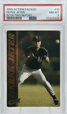 1995 Action Packed Derek Jeter Scouting Report #10 PSA 8 NM/MINT #77247439