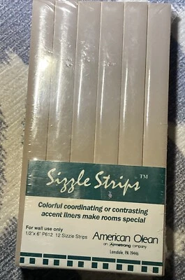 12 件装 TAUPE MIST 陶瓷瓷砖铅笔衬里 Sizzle 1/2" X 6" American Olean — 第 1/4 张图片