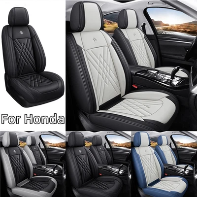 Fundas de asiento de auto de cuero PU de cobertura completa de 5 asientos para Honda Fit Clarity CR-Z CR-V Foto 1 de 4