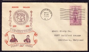 1936 Rhode Island 300th (Scott 777) - Top-Notch FDC TB773 - Picture 1 of 1