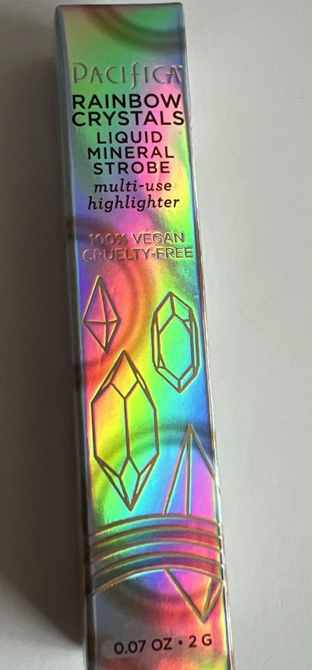 Iluminador estroboscópico mineral líquido Pacifica Rainbow Crystals unicornio .07 fl oz Foto 1 de 2