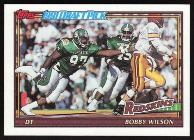 1991 Topps Bobby Wilson #189 Rookie Washington Redskins - Image 1 of 2