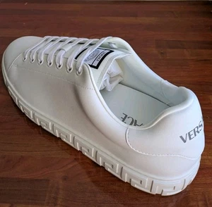 Versace White Greca Trainers - UK9/EU43/US10 - New With Box - Picture 1 of 9