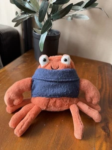 Jellycat Cozy Sweater Crew Crab Plush Sea Life Plush Snuggly Stuffed Toy 6" - Picture 1 of 12