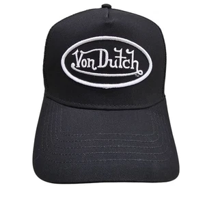 Von Dutch Truckermütze klassisch schwarz bestickt Logo Patch Snapback Cap neu - Bild 1 von 13