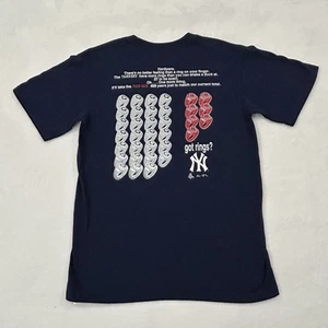 Vintage New York Yankees MLB Baseball Navy Blue Got Rings Graphic Shirt Men’s M - Picture 1 of 7