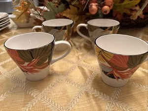 SANGO Larry Laslo MAUI Coffee Cups 4 Each Hawaiian Flower (7001) - Picture 1 of 2