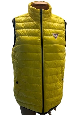Chaleco acolchado ligero amarillo GUESS para mujer talla S cremallera frontal acolchado Foto 1 de 4