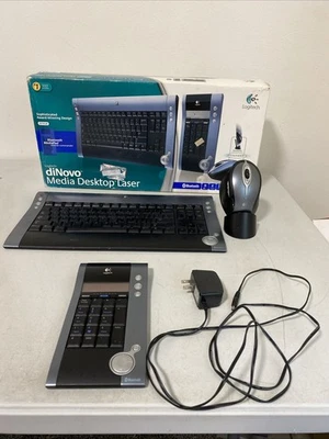 Teclado Logitech Dinovo Media Desktop Laser 2005 con mouse, Mediapad Foto 1 de 4