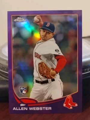 ALLEN WEBSTER 2013 Topps Chrome Purple Refractor Retail parallel #112 Red Sox - Image 1 of 2