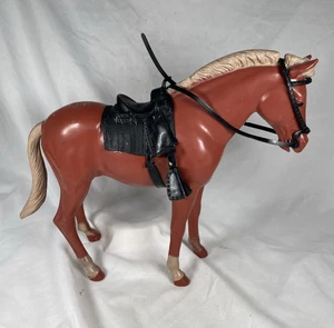 Vintage Louis Marx Johnny Jane West Toy Poncho Pancho Red Sorrel Horse w/saddle - Picture 1 of 13