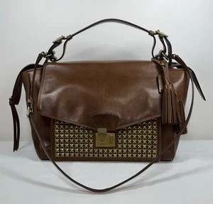 VTG Coach Legacy Lock Studded Professional Briefcase Satchel Laptop Bag Carrier - Picture 1 of 24