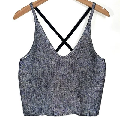 Urban Outfitters тишина + шум переливающийся крестом назад вязаный майка большой - Изображение 1 из 4