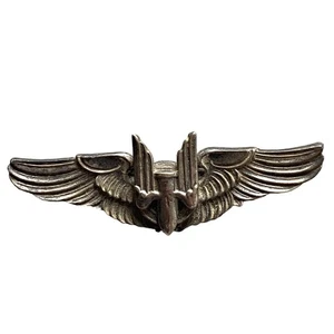 WWII US Army Air Force AAF Amico Sterling Silver Ariel Gunner Wings Pin - Picture 1 of 4