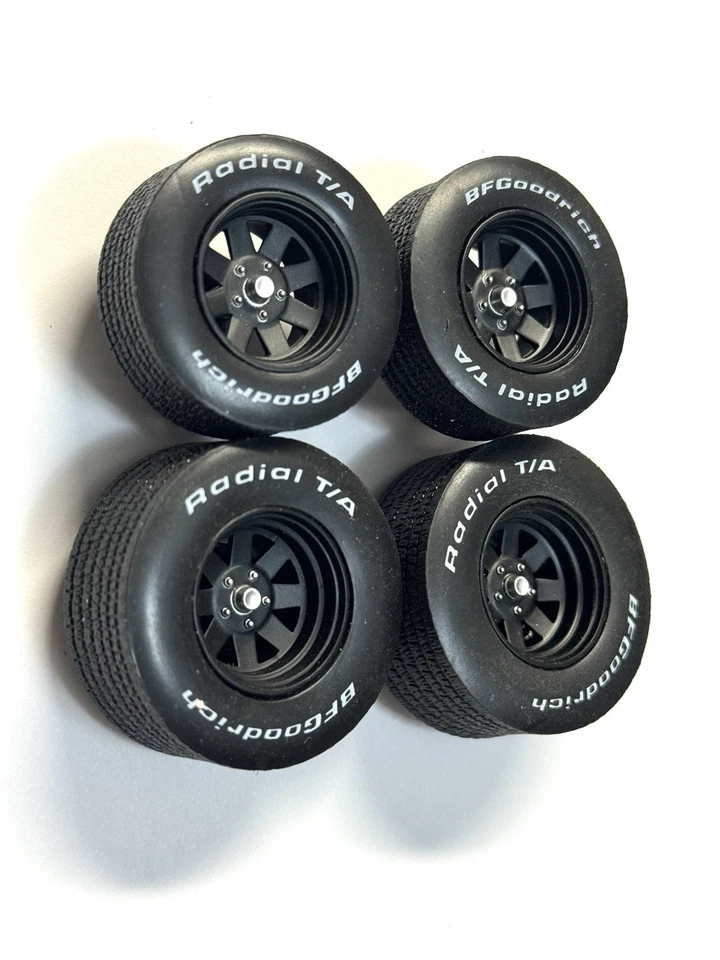 Black Sunraysia Wheels & Bf Goodrich  Radial T/A Tires 1/18 Greenlight HTF ! - Image 1 of 4