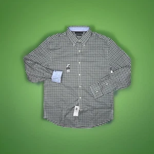 Tommy Hilfiger THFlex Dress Shirt Lightweight Slim Green Check 16.5 L 34/35 - Picture 1 of 14