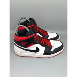 Jordan 1 Mid Gym Red Black Toe Basketball Shoes DQ8426-106 Mens Sz 13 - Picture 1 of 10