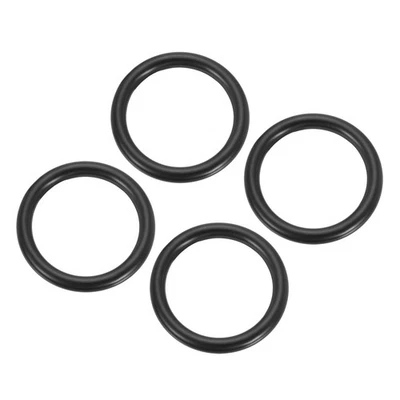 1.6" Metal O Ring, 4Pcs Seamless 304 Stainless Steel Rings Black 6mm x 40mm Foto 1 de 4