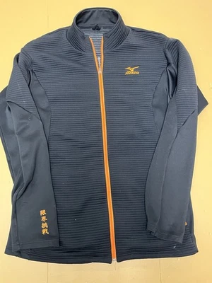 Chaqueta Mizuno Exterior Respiración Térmica Cremallera Completa Mujer Talla XL Negra Naranja Bolsillos Foto 1 de 4