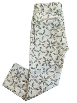 6 Anthropologie Cartonnier Charlie Trouser Tan Leaf Pattern Pants - Image 1 of 4