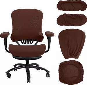 4 Pcs Office Chair Covers Set Computer Universal Protective Stretchable Chair Se - Picture 1 of 12