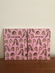New x2 Central 23 England Beyonce "Slay The Day" Notebooks Blank Lined Pages - Picture 1 of 5